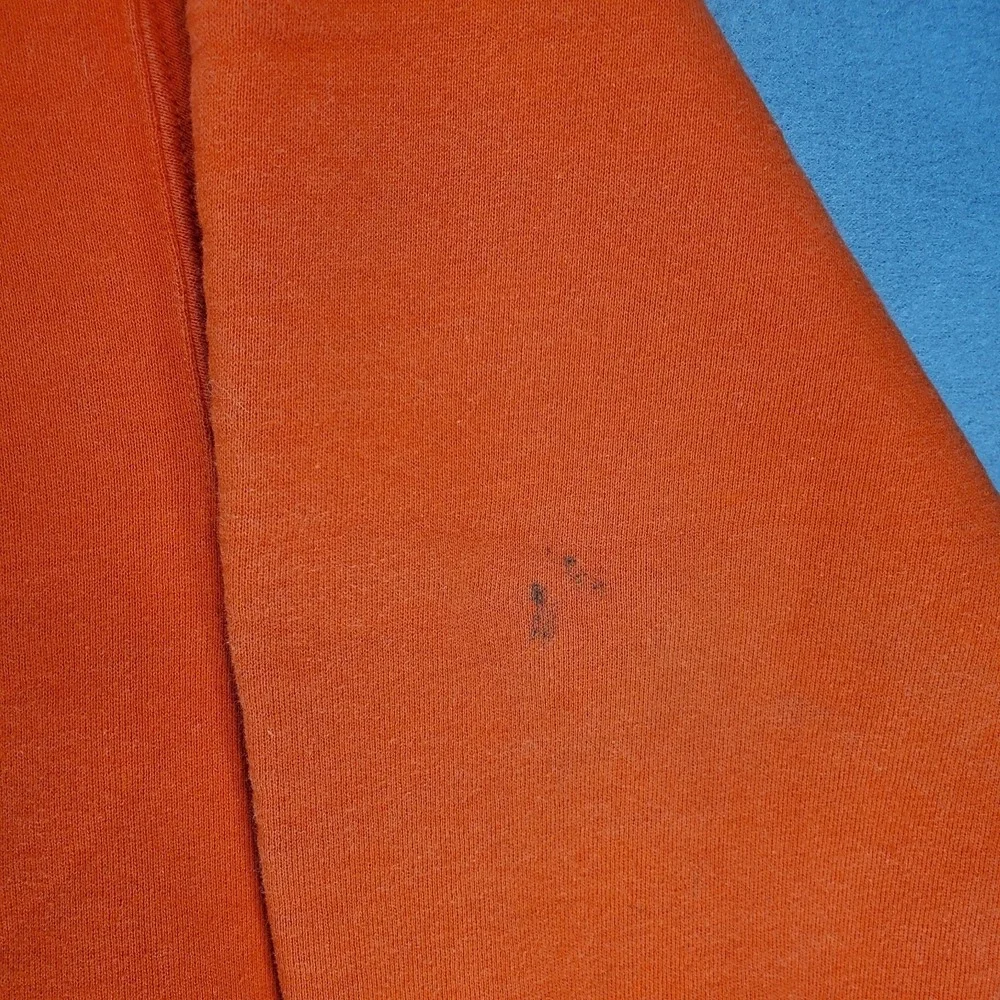 Vintage 90s Russell‎ Athletic Sweatshirt Orange Blank Crewneck Mens XL Made USA